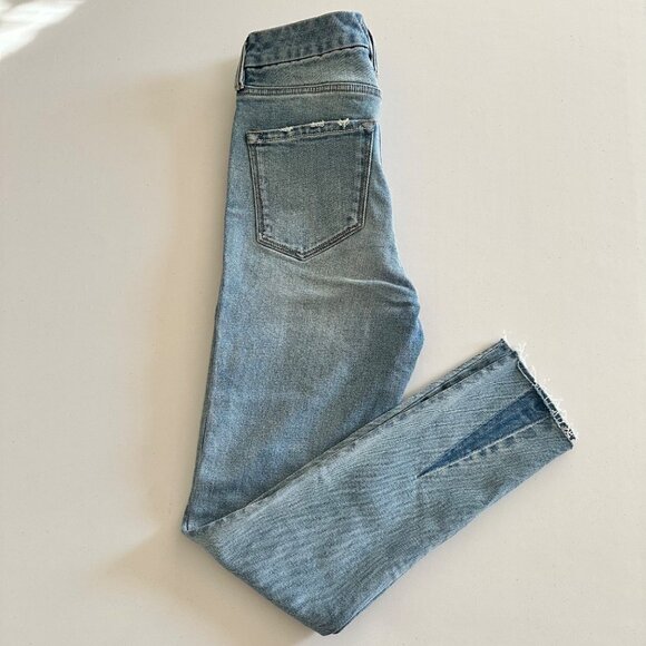 Dear John Denim Olivia Super High Rise Skinny Jeans Metropolitan Size 25 Raw Hem - Picture 10 of 10